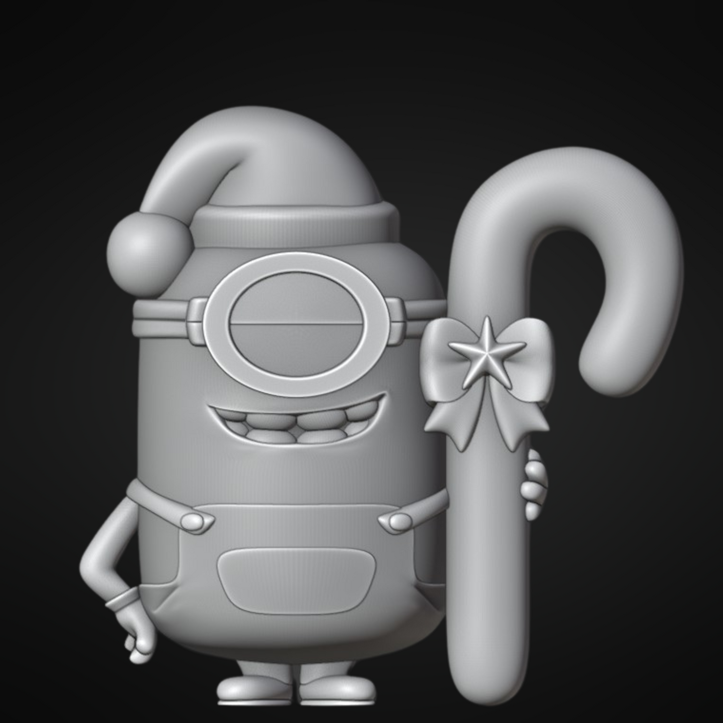 Minion with candy-cane