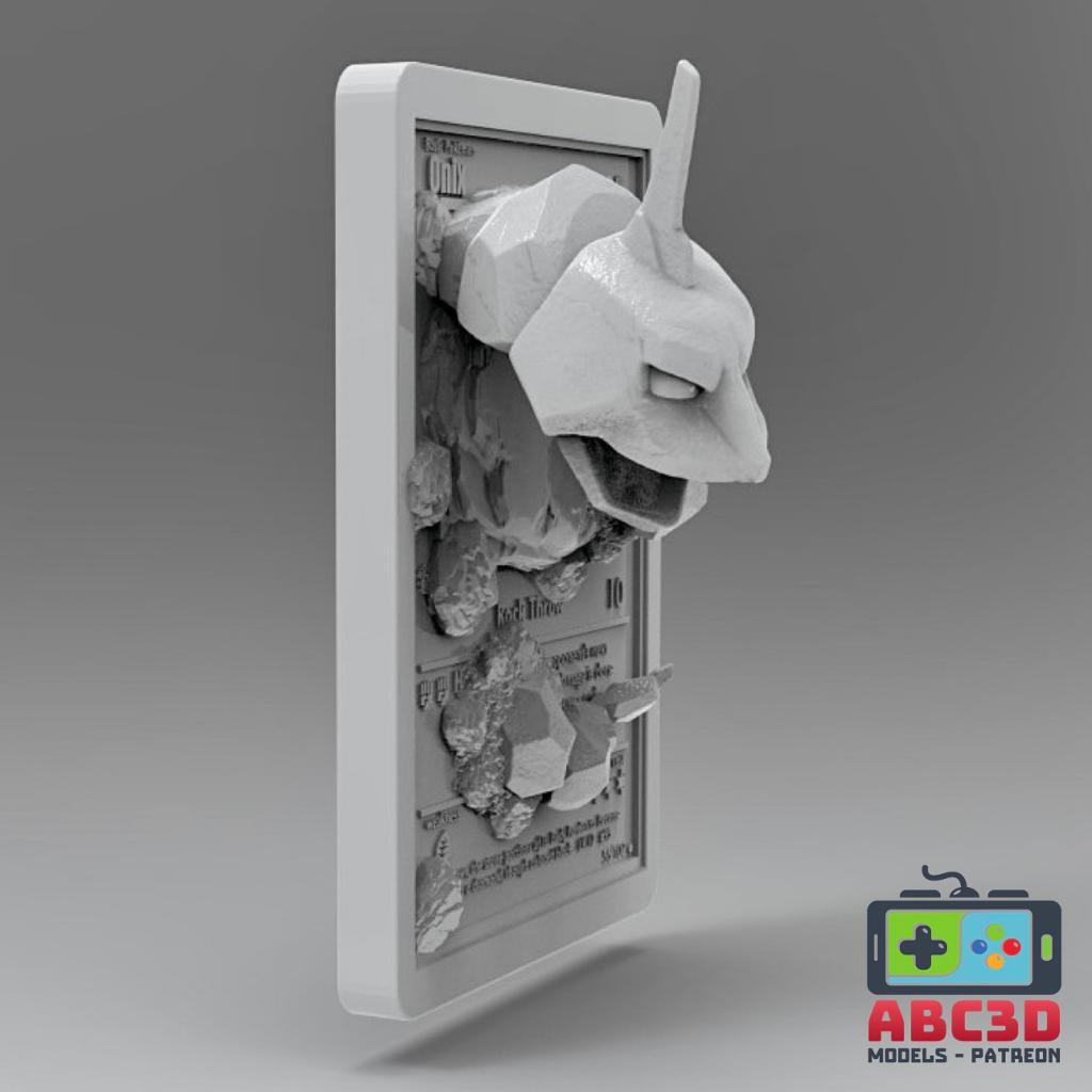3D Printed Onix Pokémon Card