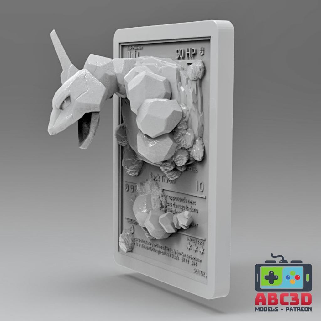 3D Printed Onix Pokémon Card
