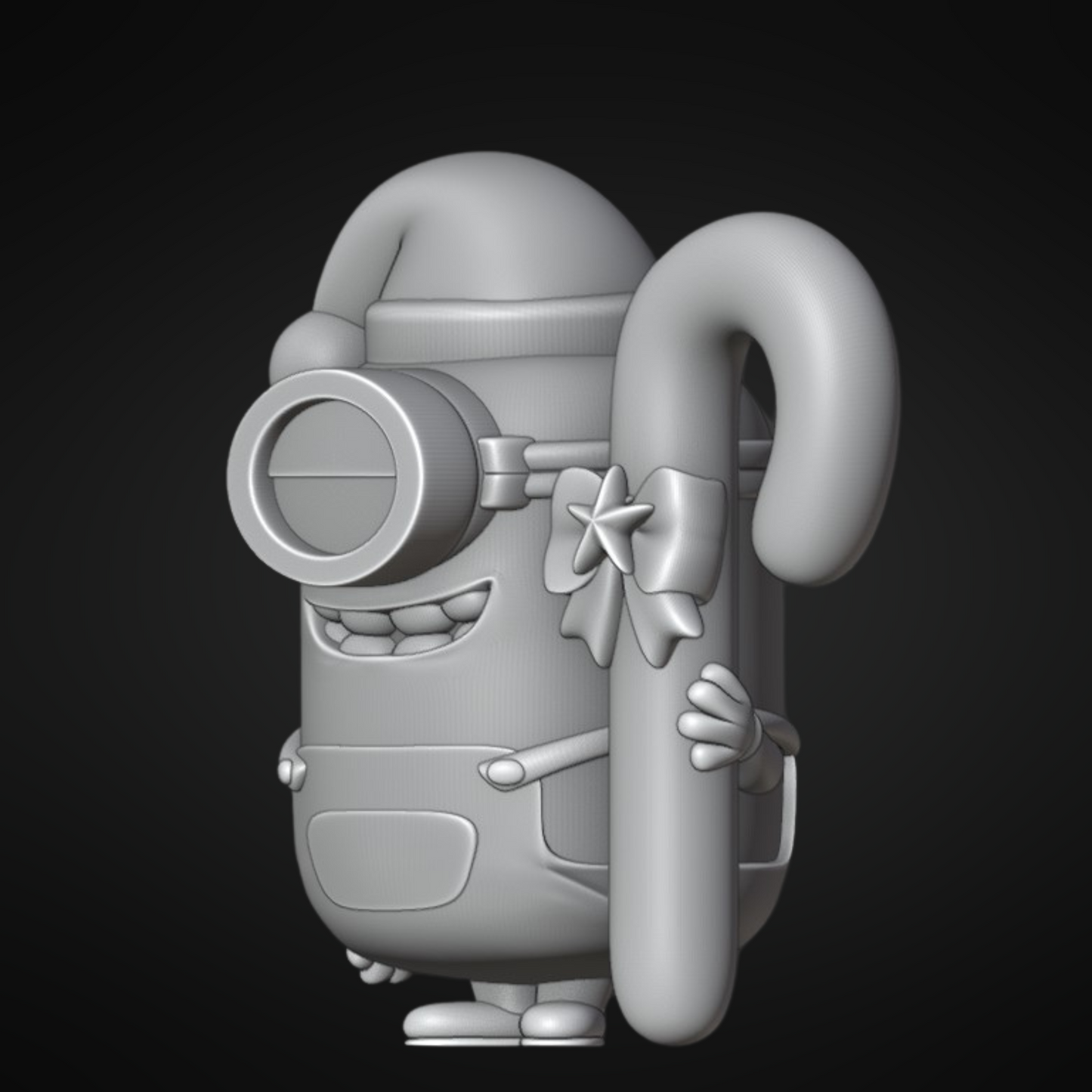 Minion with candy-cane