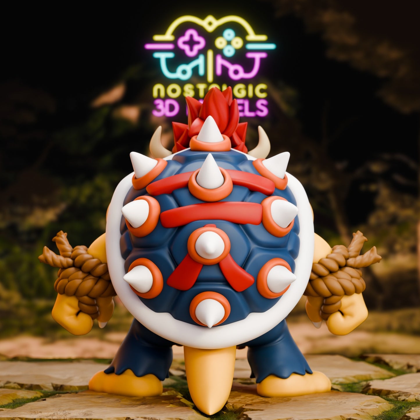 Bowser x Akuma Crossover – 3D Printed Collectible Figure