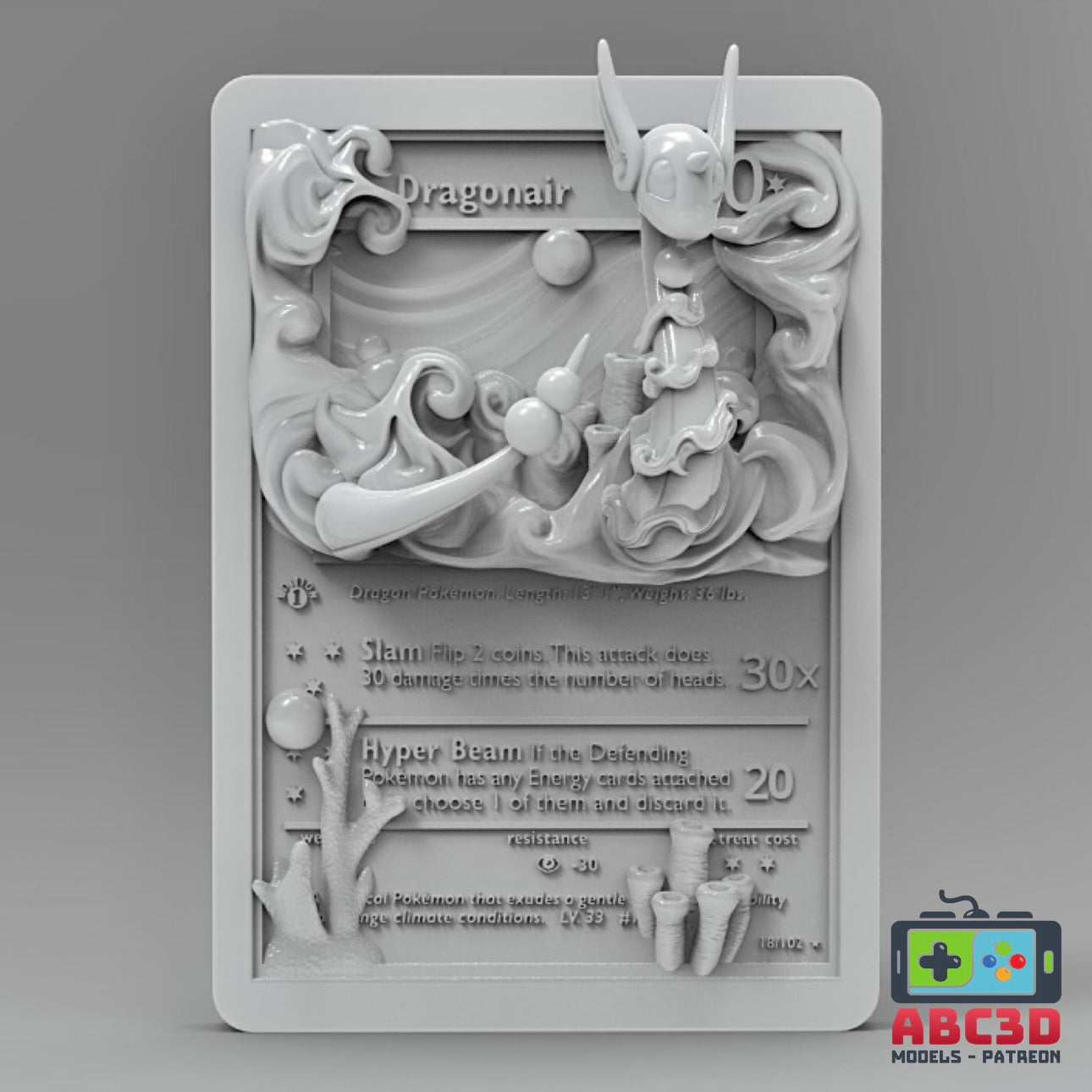 Dragonair 3D Printed Pokmon Card Print To Table Dragonair 3D Printed Pokmon Card Print To Table