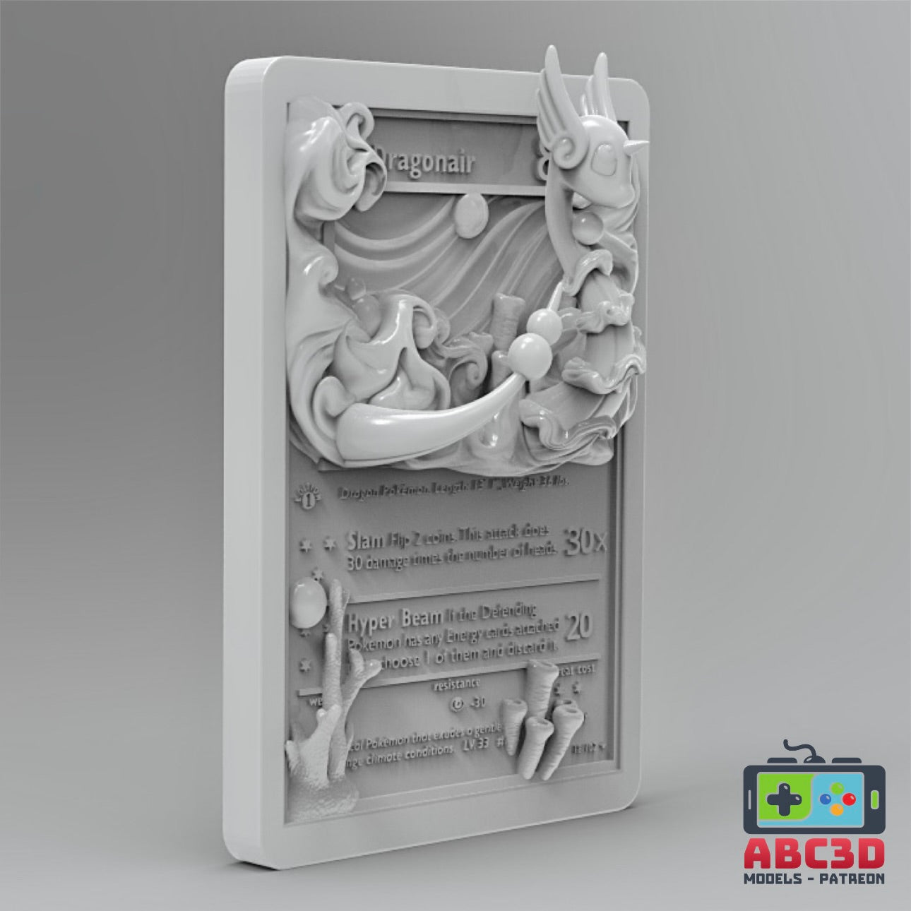 Dragonair 3D Printed Pokémon Card