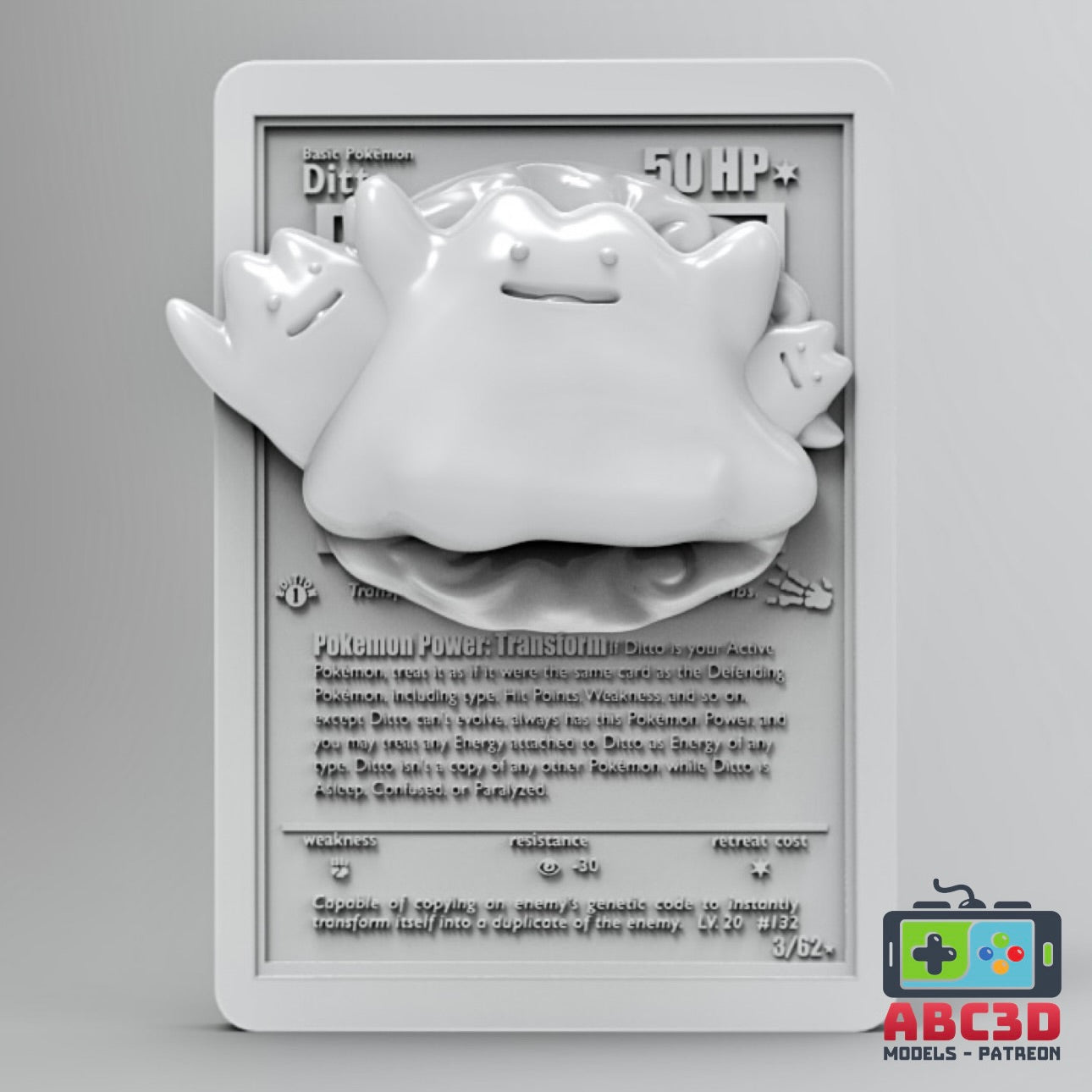 3D Printed Ditto Pokmon Card Print To Table 3D Printed Ditto Pokmon Card Print To Table