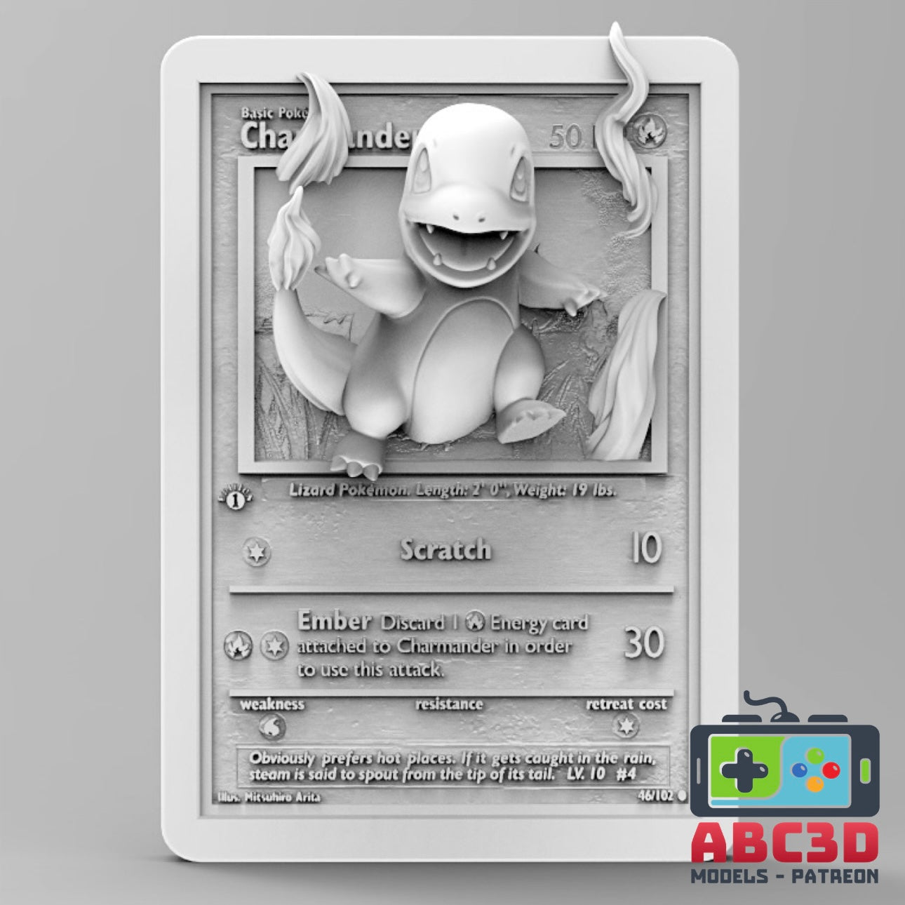 3D Printed Charmander Pokémon Card