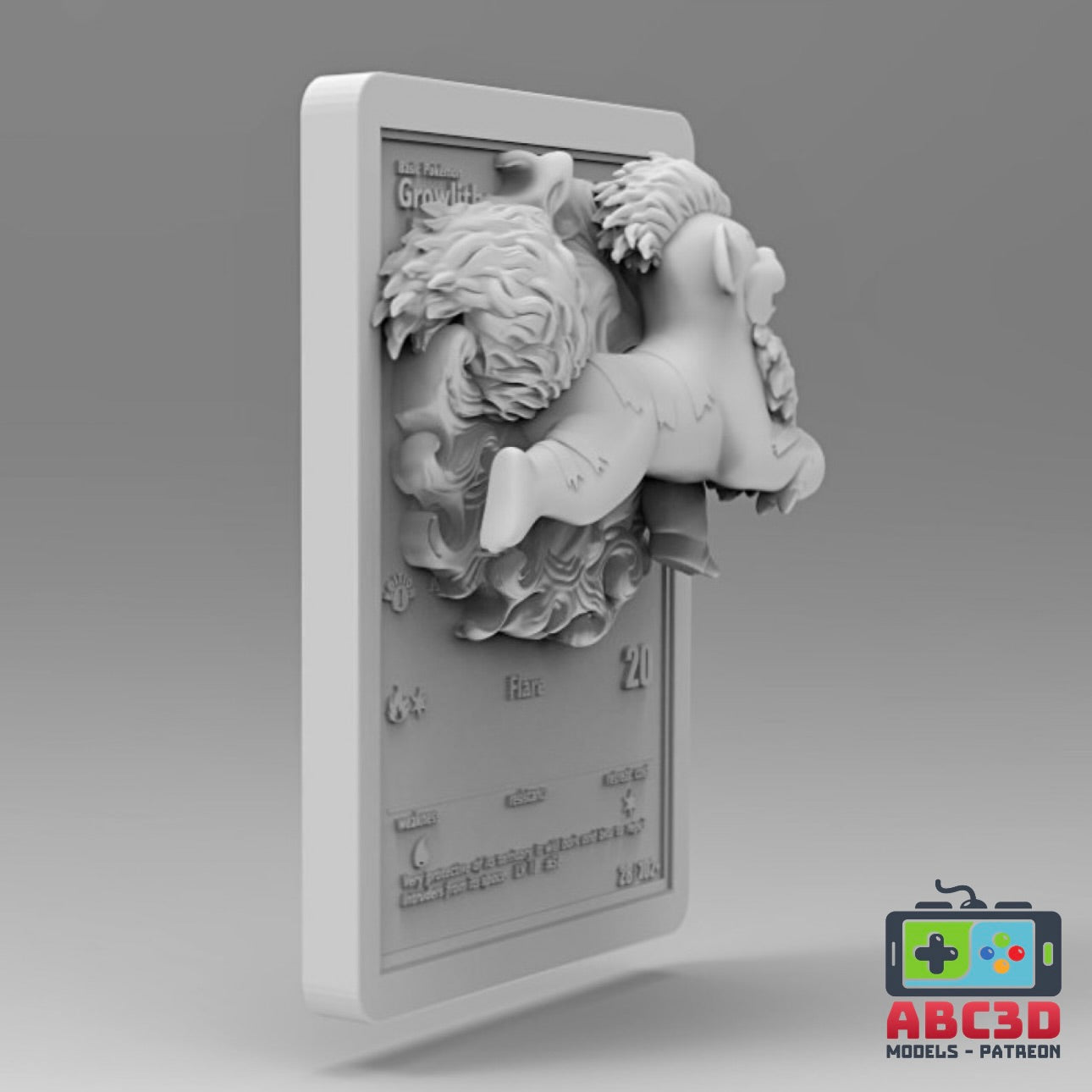 3D Printed Growlithe Pokémon Card