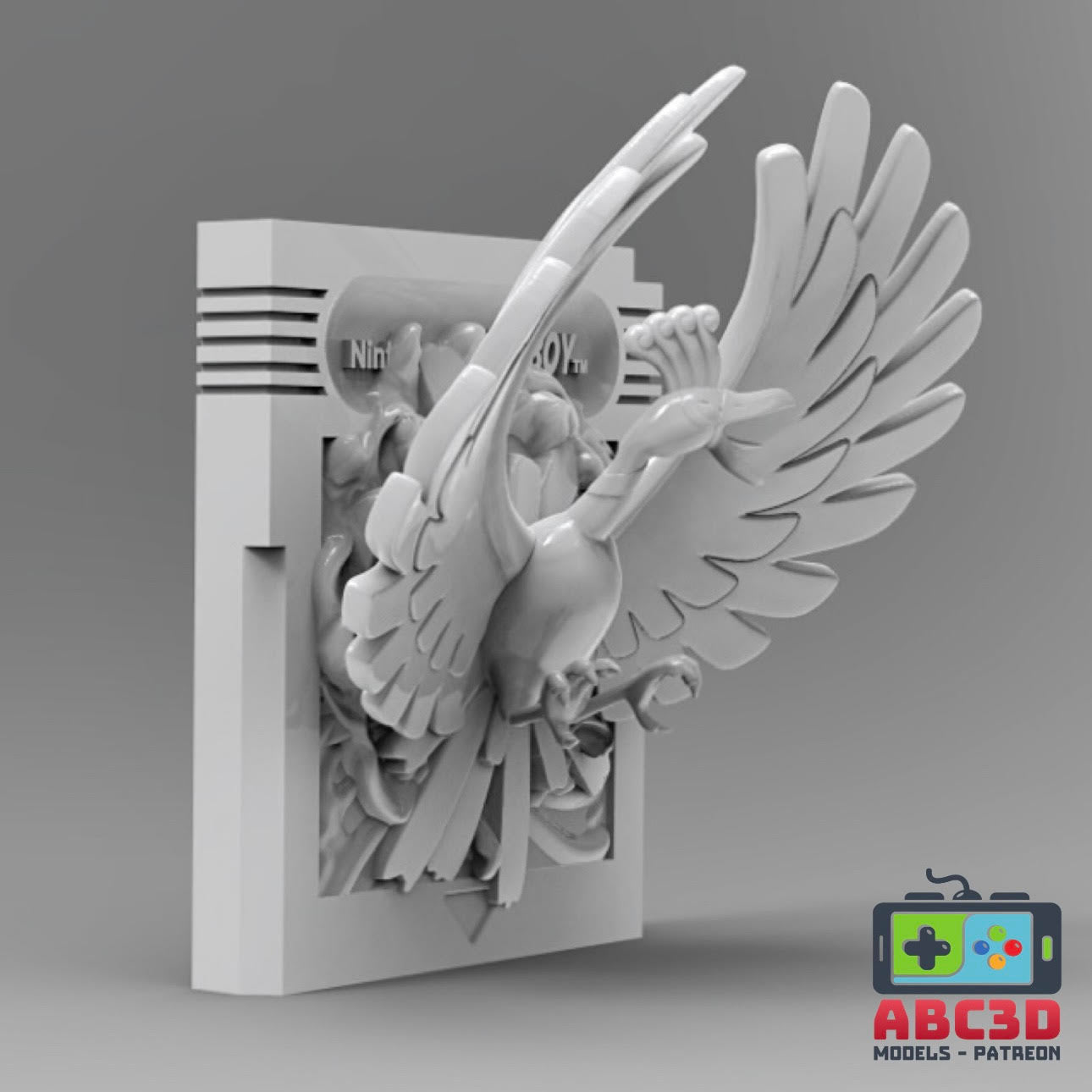 Ho-Oh 3D Printed Nintendo Game Boy Cartridge