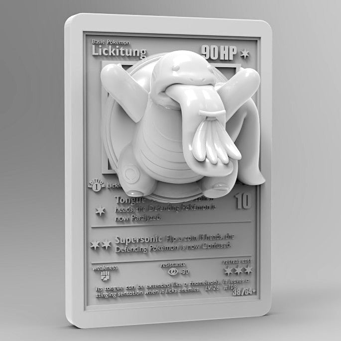 3D Printed Lickitung Pokémon Card