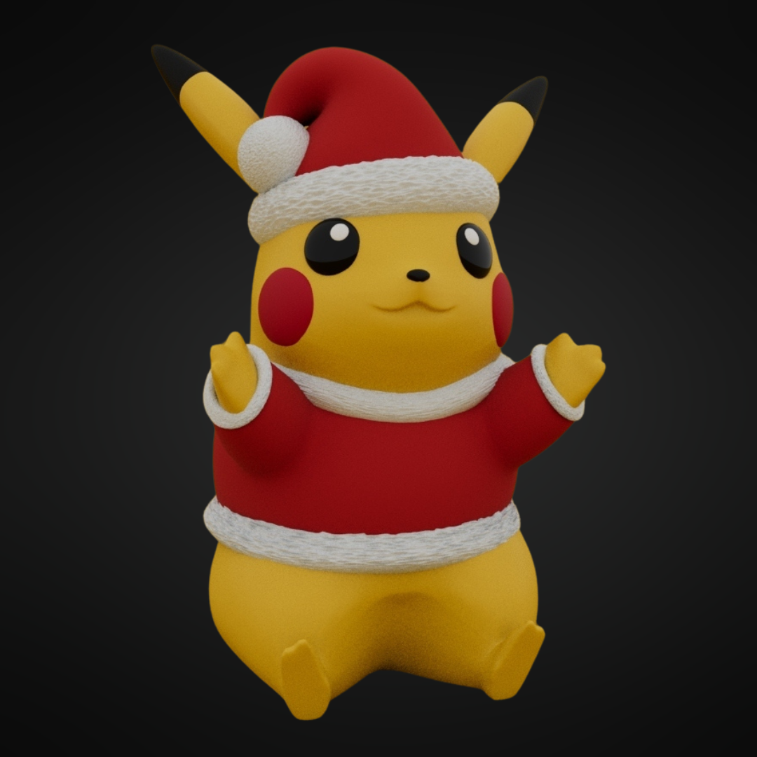 3D Printed Christmas Pikachu