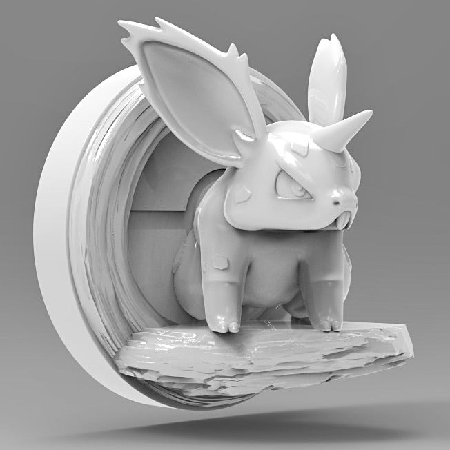Nidoran ♂ 3D Printed Pokémon Wall Decor