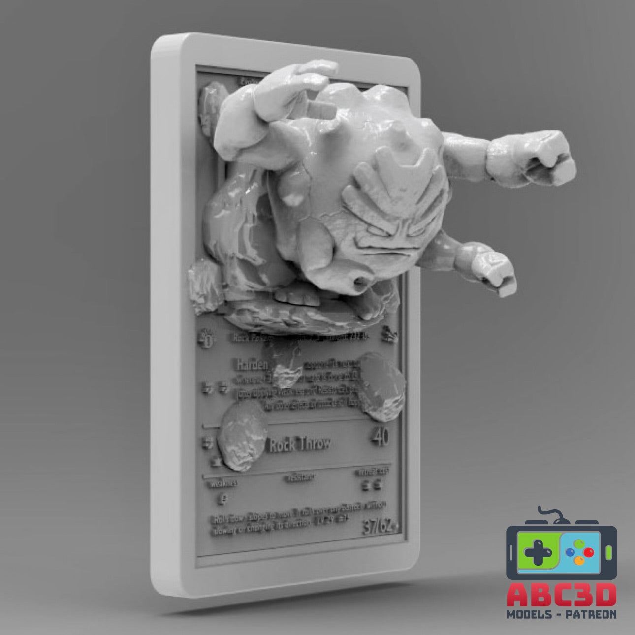 3D Printed Graveler Pokémon Card