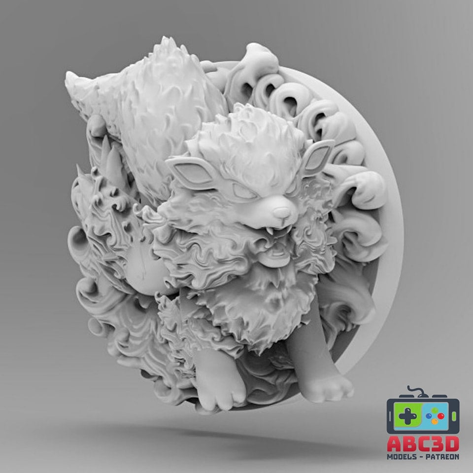 Arcanine 3D Printed Pokémon Wall Décor