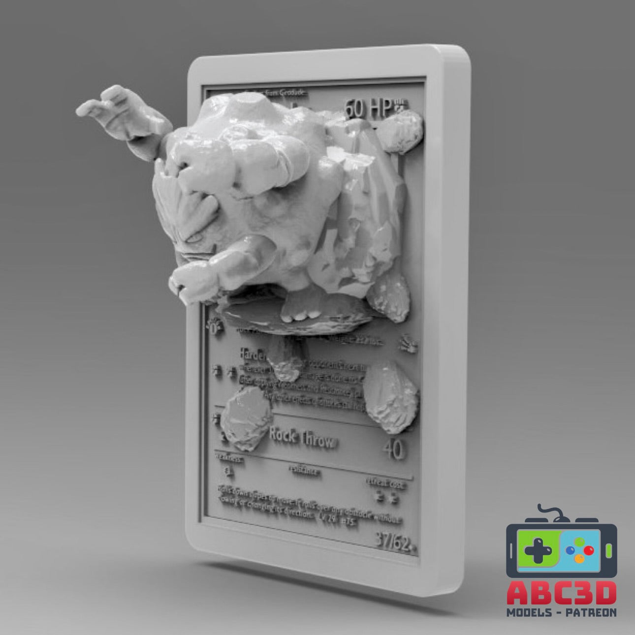 3D Printed Graveler Pokémon Card