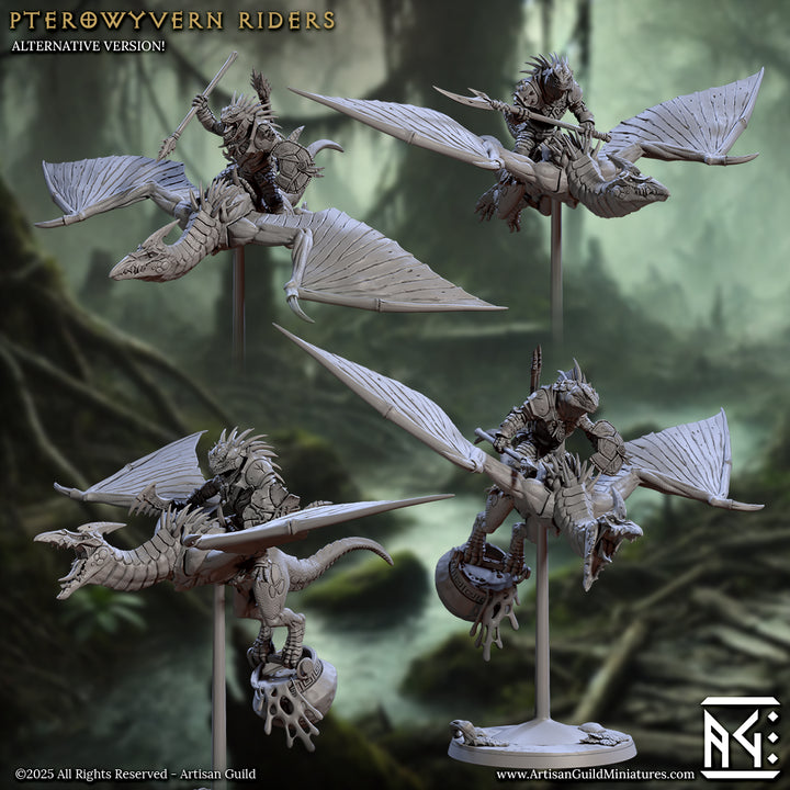 Pterrawyvern Riders - Lizardmen of Falgor's Swamp