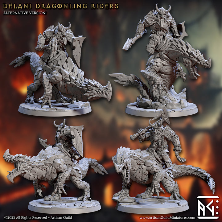 Dumlok Dragonling Riders - Magmaforged Dwarves
