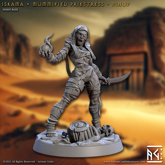 Iskama Mummified Priestess - Tombsworn Skeletons of Denmora Beauty