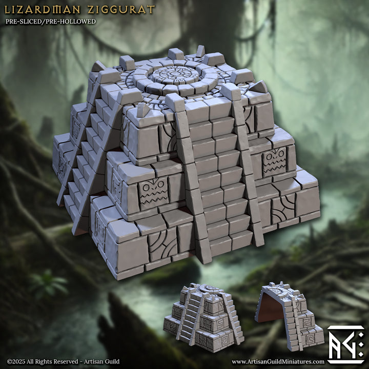 Lizardman Ziggurat - Lizardmen of Falgor's Swamp Terrain