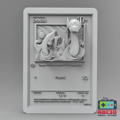 3D Printed Dratini Pokémon Card
