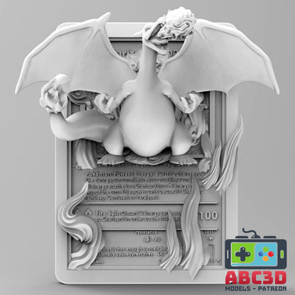 3D Printed Charizard Pokémon Card