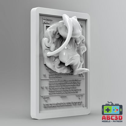 3D Printed Mew Pokémon Card