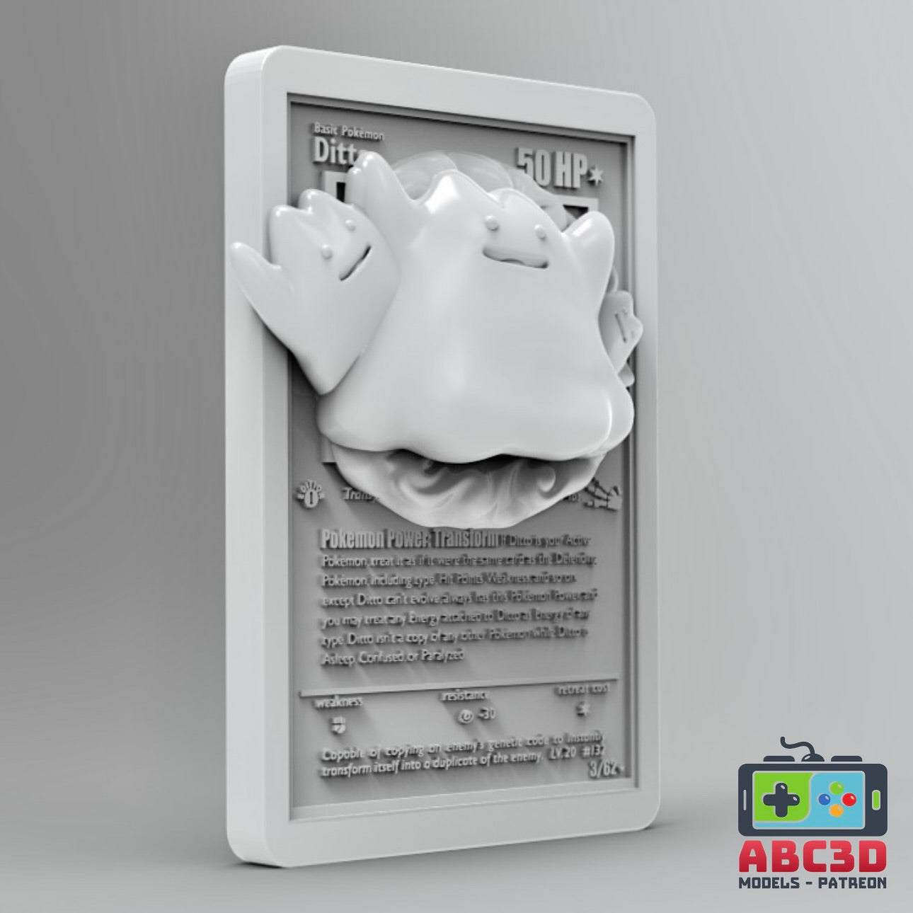 3D Printed Ditto Pokmon Card Print To Table 3D Printed Ditto Pokmon Card Print To Table
