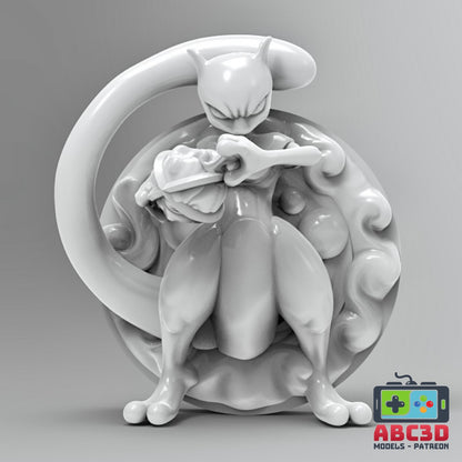 Mewtwo 3D Printed Pokémon Wall Décor