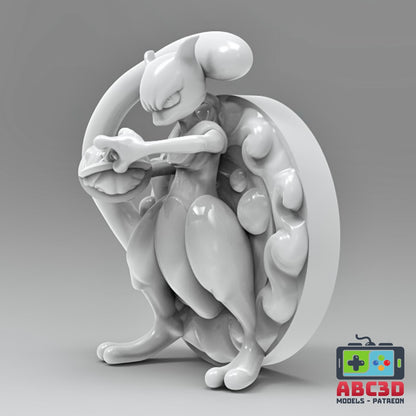Mewtwo 3D Printed Pokémon Wall Décor