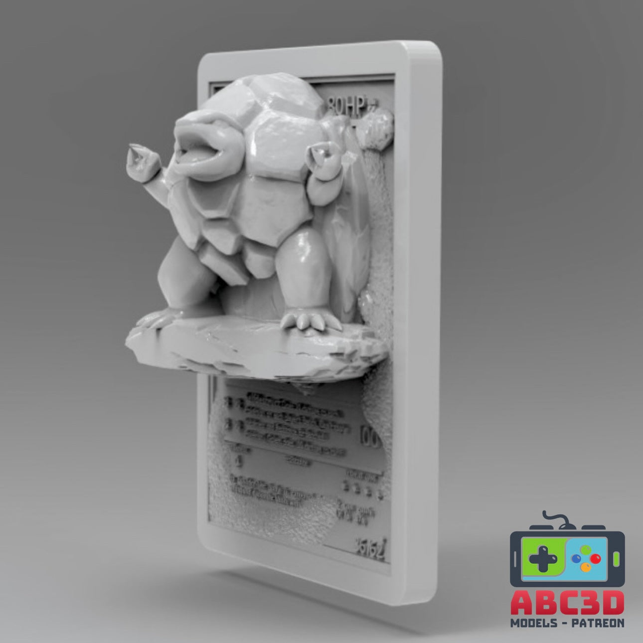 3D Printed Golem Pokémon Card