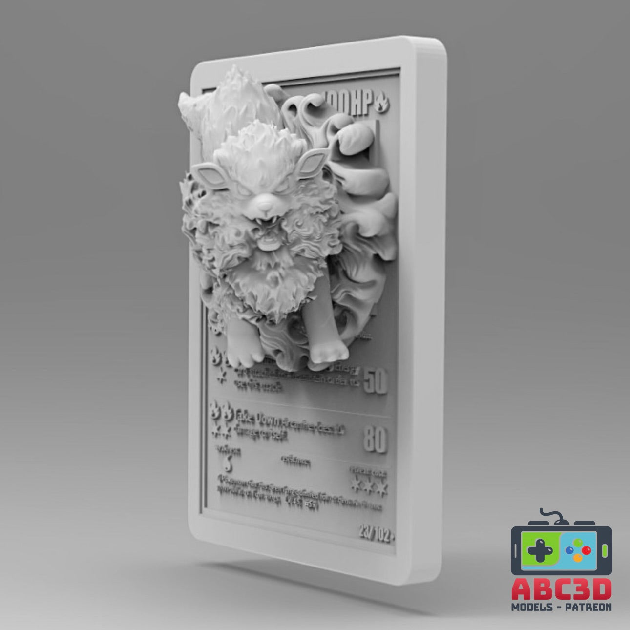 3D Printed Arcanine Pokémon Card