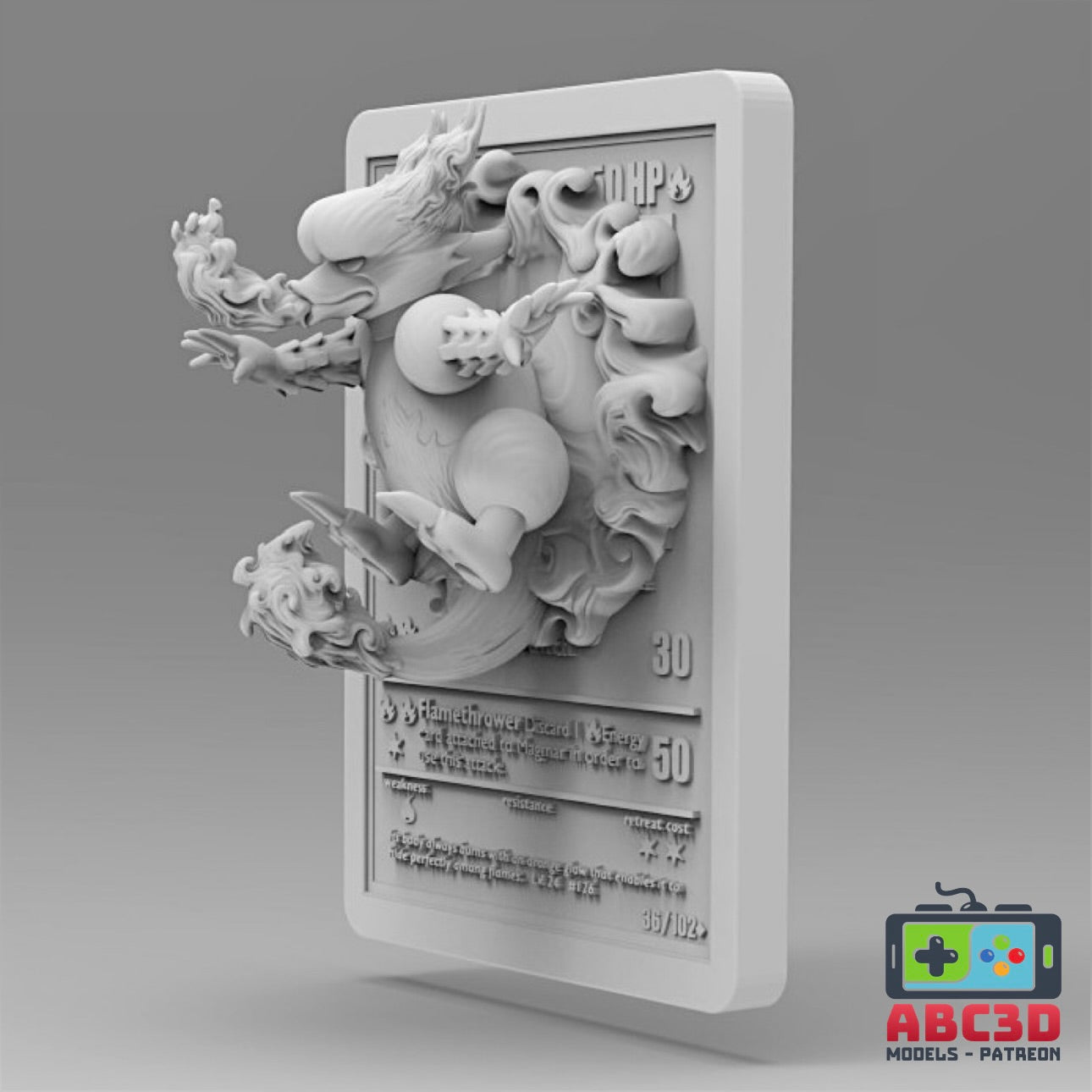 3D Printed Magmar Pokémon Card
