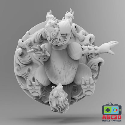 Magmar 3D Printed Pokémon Wall Décor