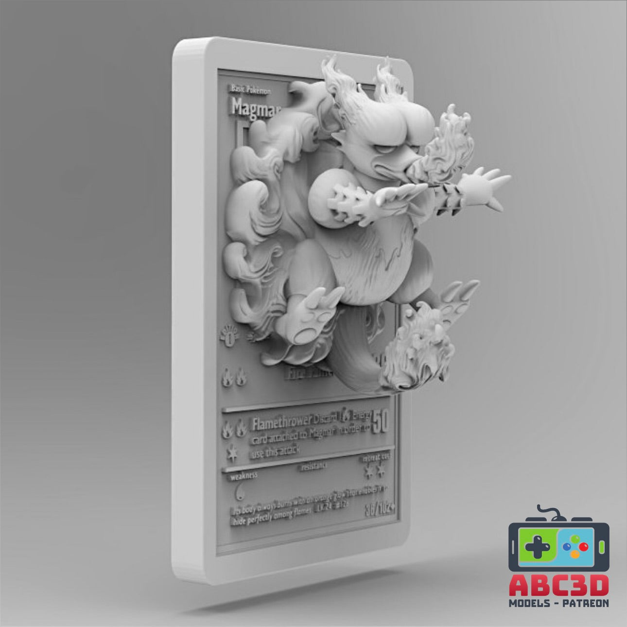 3D Printed Magmar Pokémon Card