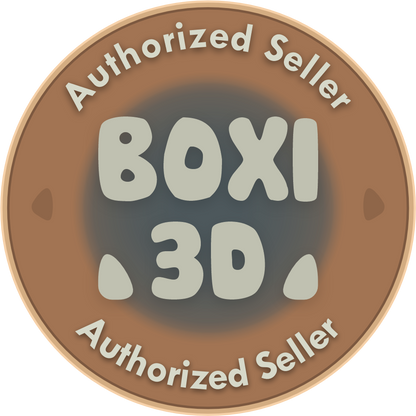 Boxi 3D authorized seller badge logo displayed on neutral background