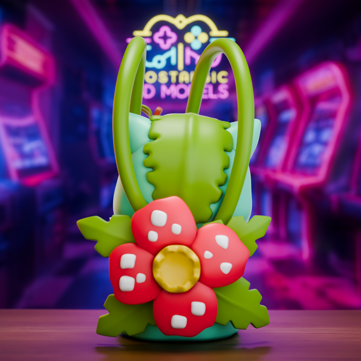 Bulbasaur in a Venusaur Onesie – 3D Printed Pokémon Collectible Figure