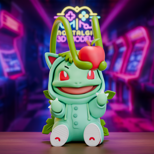 Bulbasaur in a Venusaur Onesie – 3D Printed Pokémon Collectible Figure