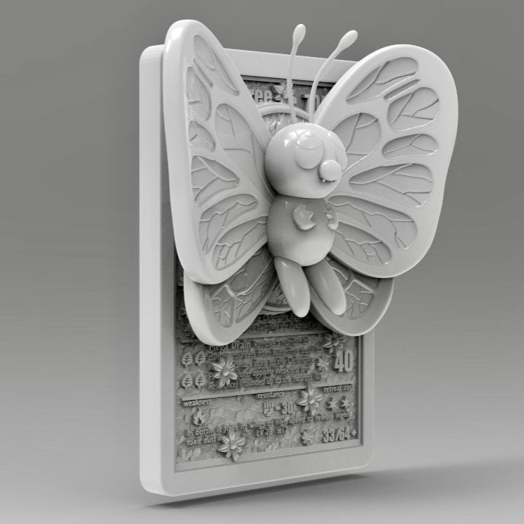 3D Printed Butterfree Pokémon Card