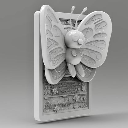 3D Printed Butterfree Pokémon Card