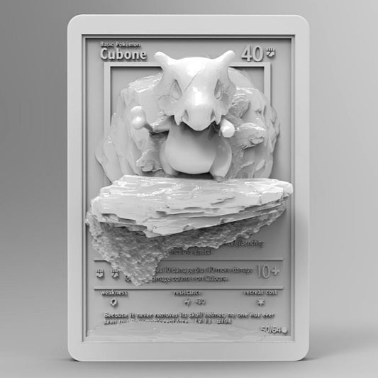 3D Printed Cubone Pokémon Card