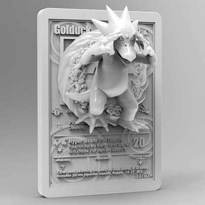 3D Printed Golduck Pokémon Card