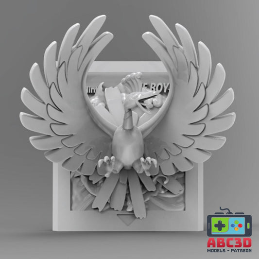 Ho-Oh 3D Printed Nintendo Game Boy Cartridge
