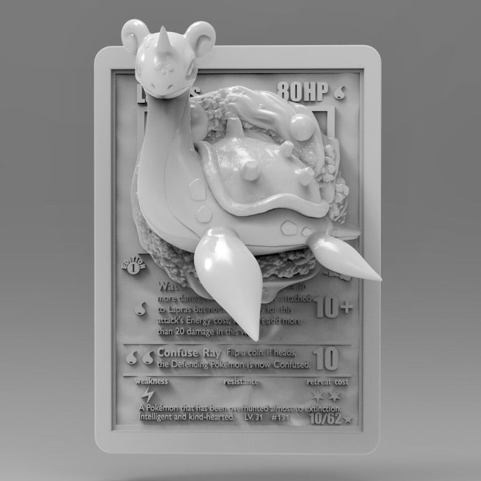 3D Printed Lapras Pokémon Card