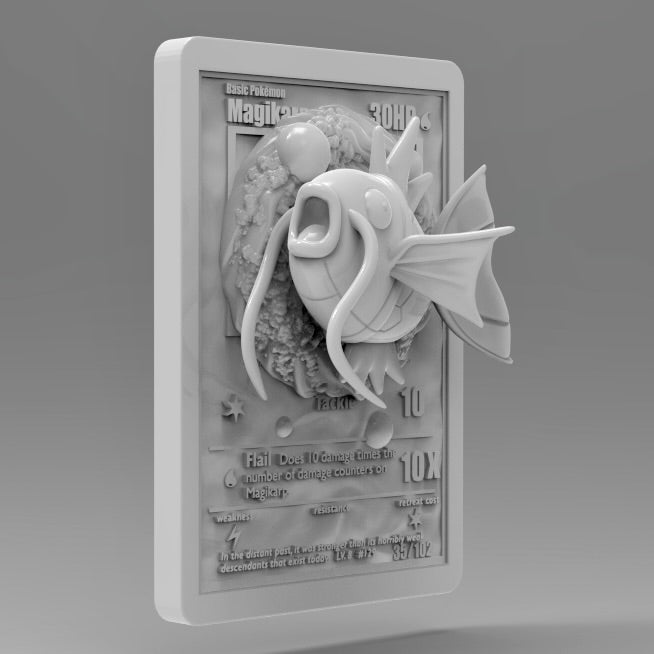 3D Printed Magikarp Pokémon Card