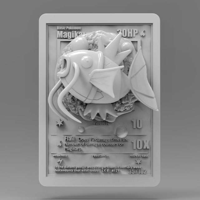 3D Printed Magikarp Pokémon Card