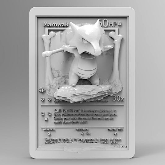 3D Printed Marowak Pokémon Card