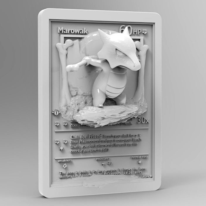 3D Printed Marowak Pokémon Card