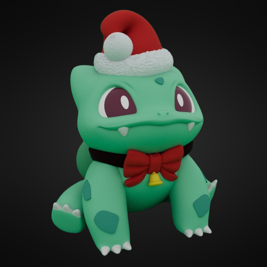 3D Printed Christmas Bulbasaur