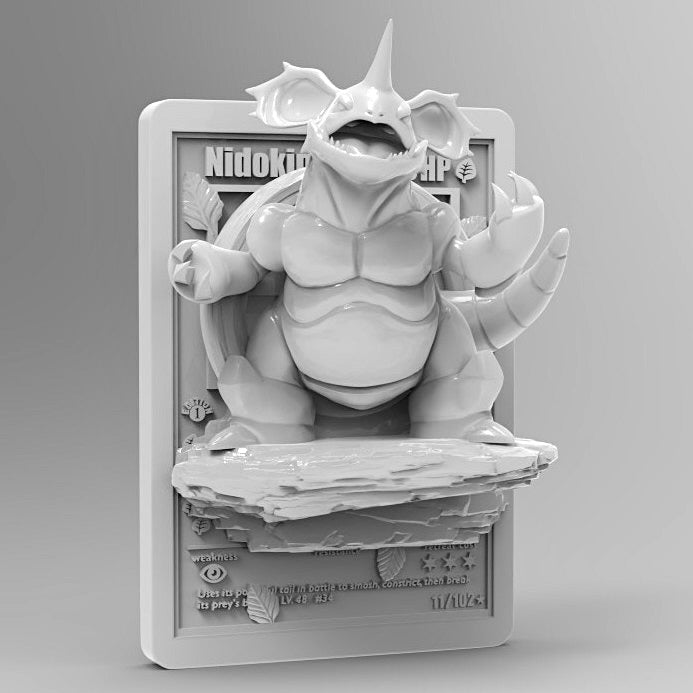 Nidoking 3D Printed Pokémon Card Miniature