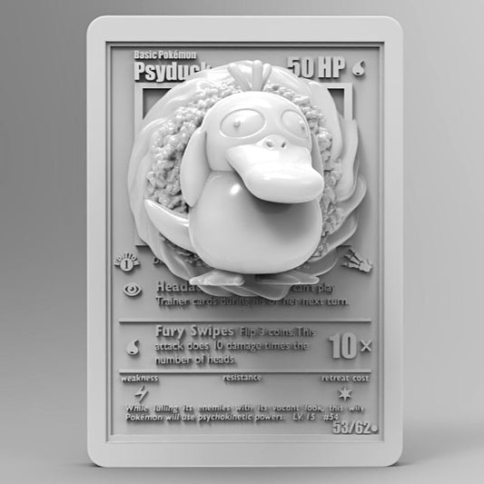 3D Printed Psyduck Pokémon Card