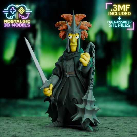 Sideshow Bob X Witch King Crossover - 3D Printed Collectible
