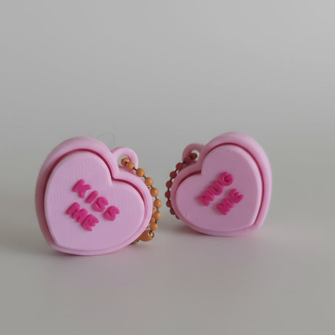 Heart Clicker Keychains